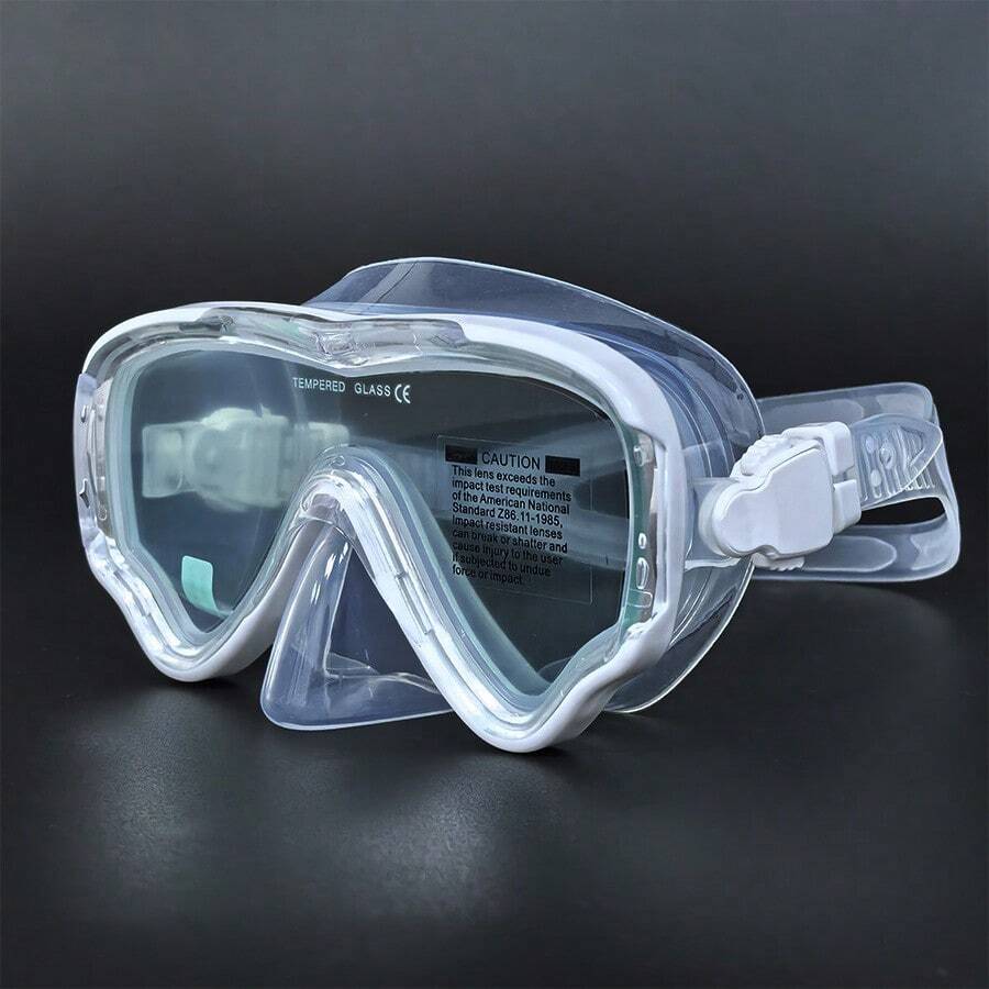 Adult Scuba Diving Mask, Tempered Glass One-Piece Mask
