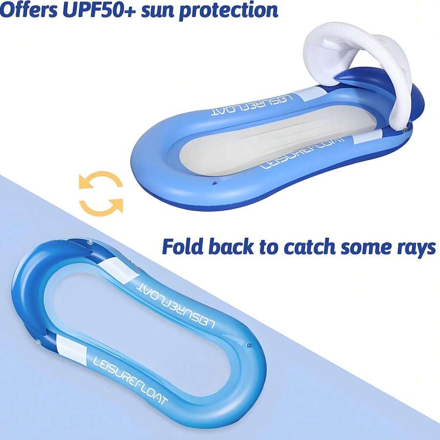 Adult Pool Floating Bed, Inflatable Pool Floating Bed With Headrest