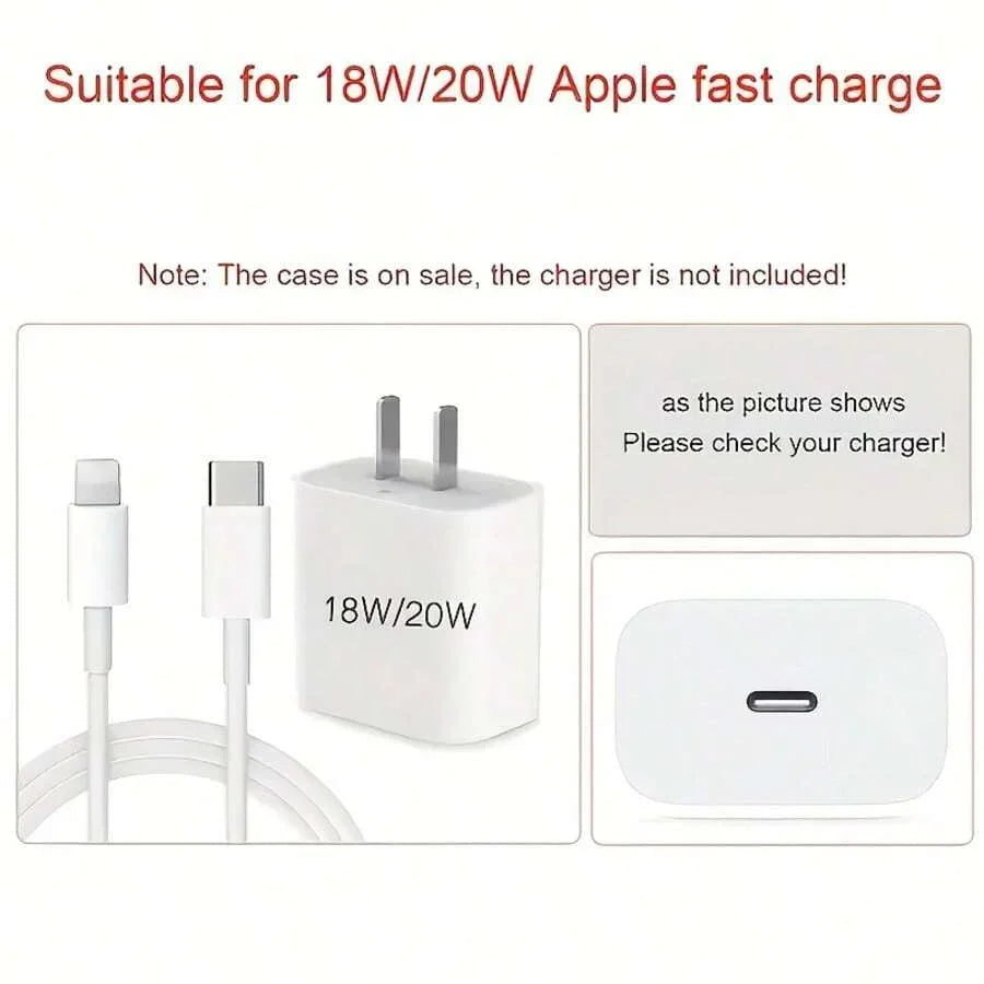 Pearl Design Charger Set, Includes Charging Cable Protector