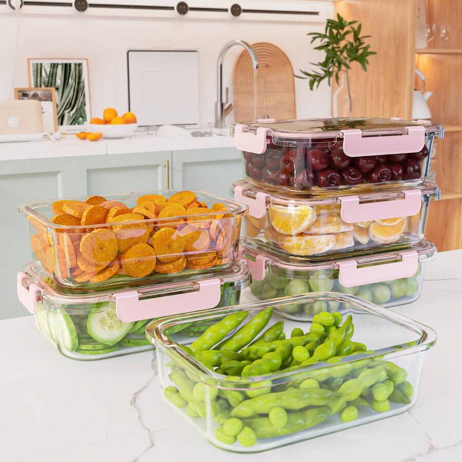 10/2pcs Set High Borosilicate Glass Food Storage
