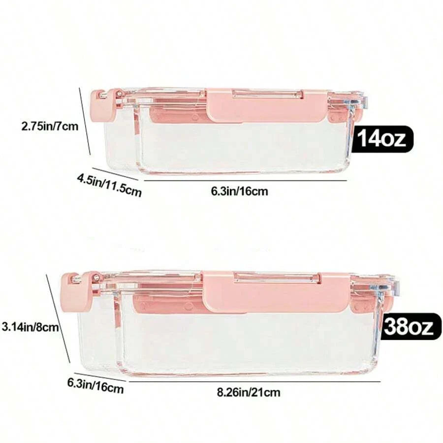 10/2pcs Set High Borosilicate Glass Food Storage