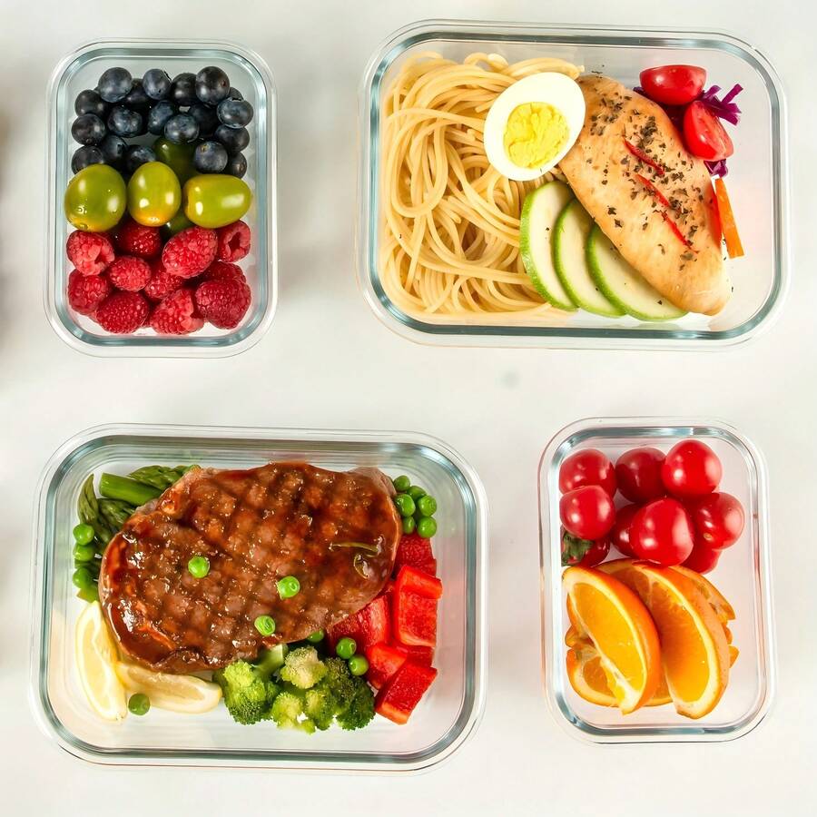 10/2pcs Set High Borosilicate Glass Food Storage