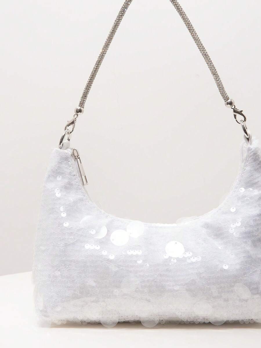 Random Pattern Shoulder Bag, Sequin Bag