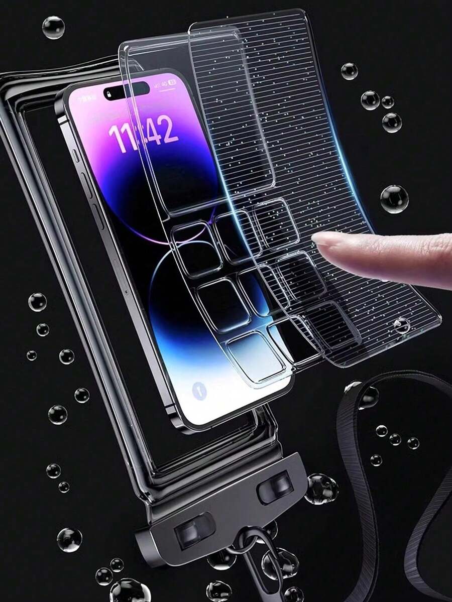 PVC Waterproof Phone Pouch With Lanyard