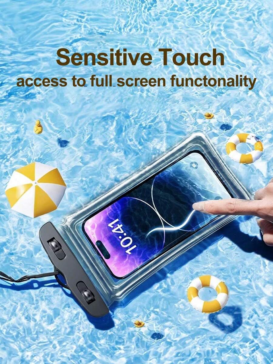 PVC Waterproof Phone Pouch With Lanyard