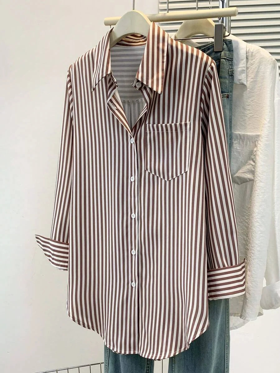 Women’s Striped Long Sleeve Blouse