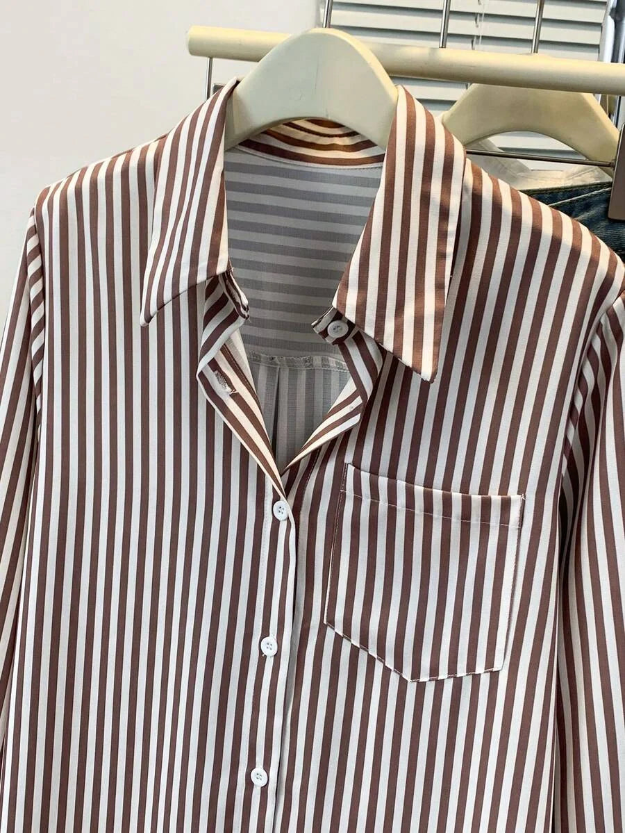 Women’s Striped Long Sleeve Blouse