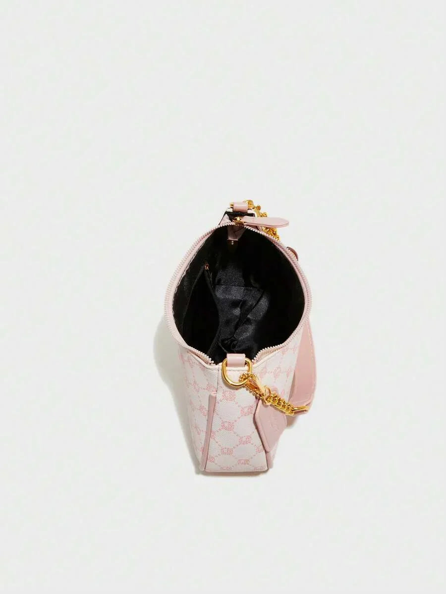 White Ladies' Shoulder Bag Made Of PU Material