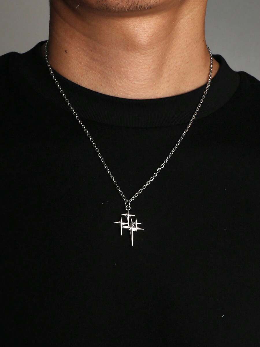Vintage Gothic Style Rhinestone Cross Necklace