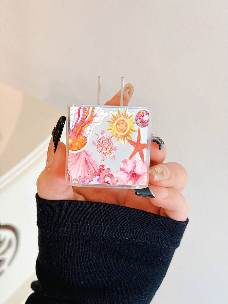 Cute Sea Turtle Design Charger Data Cable Protector Case