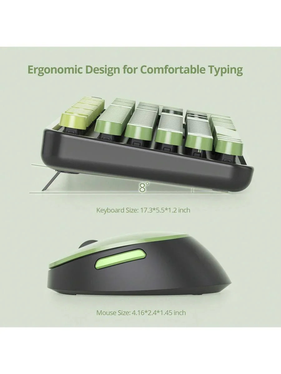 Wireless Keyboard And Mouse Set, Cute Keyboard And Mouse Combo