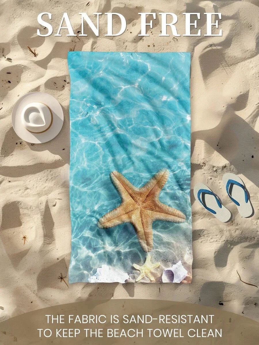 Printed Beach Towel, Flamingo Pattern Swimwear