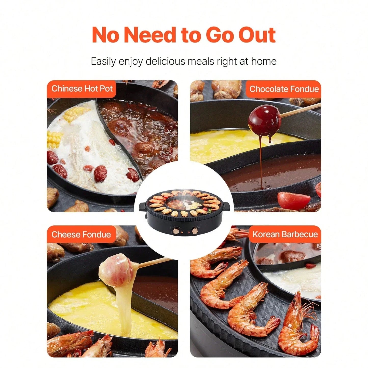 2-in-1 Electric Hot Pot Grill