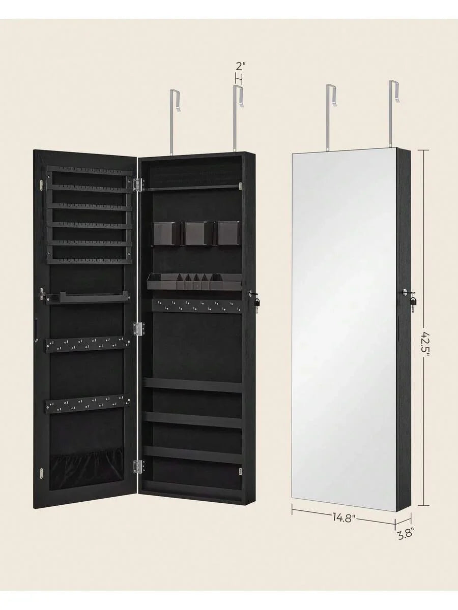 SONGMICS Mirror Jewelry Cabinet