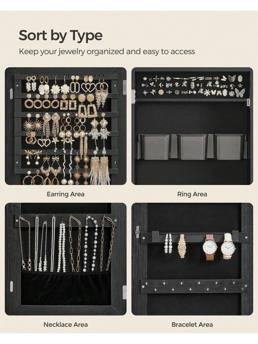 SONGMICS Mirror Jewelry Cabinet