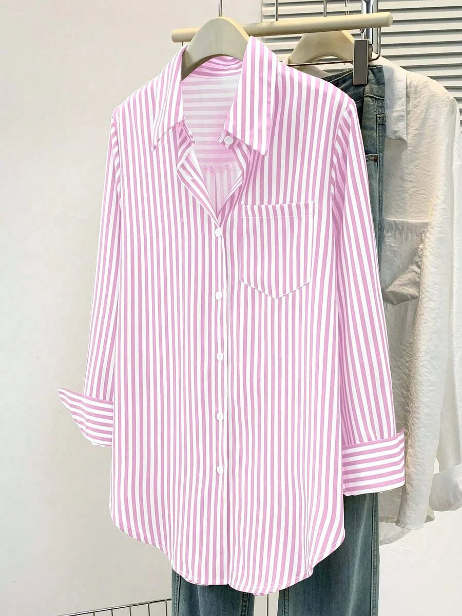 Women’s Striped Long Sleeve Blouse