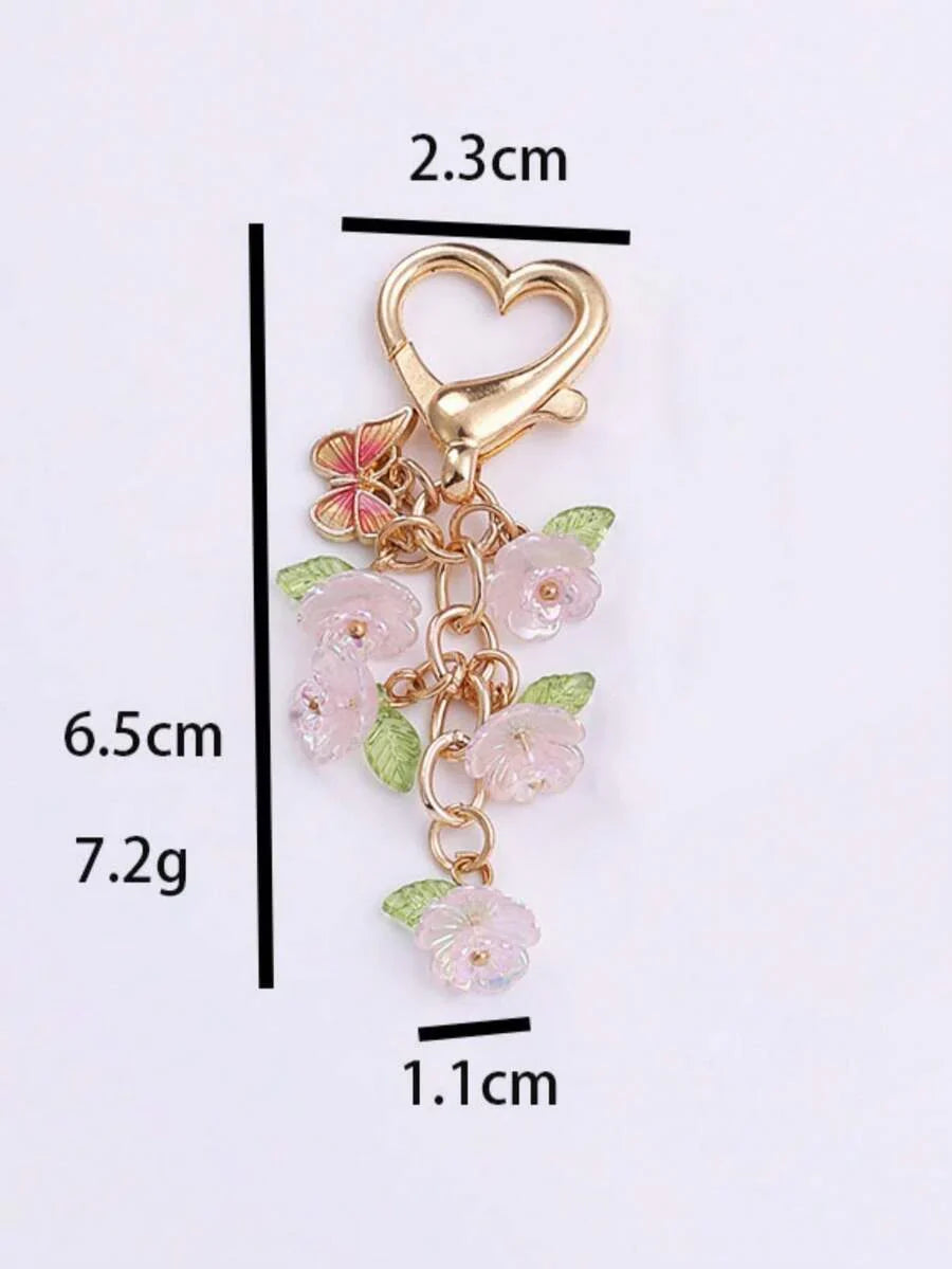 Unisex Japanese Style Cute Lily Flower Keychain