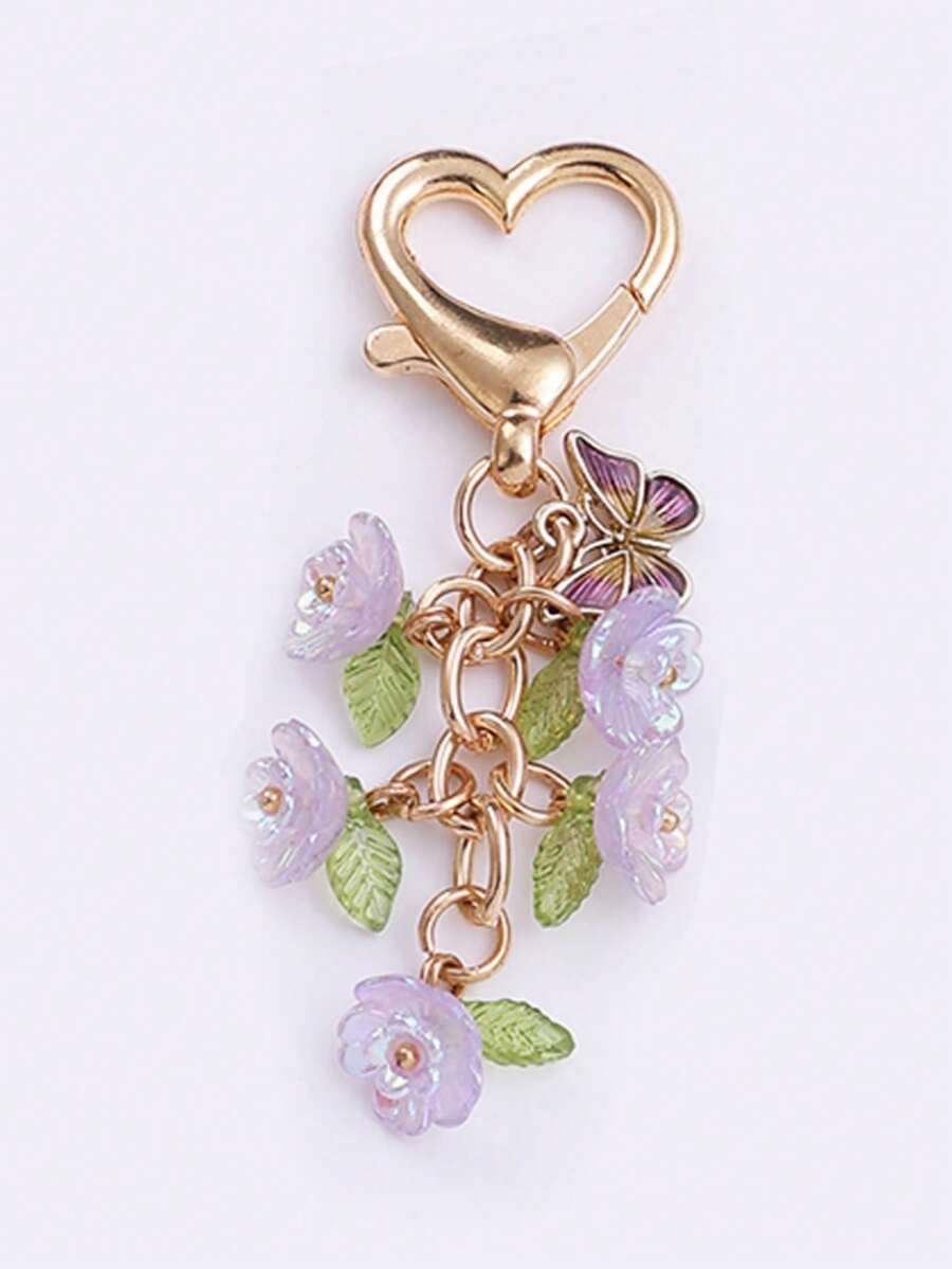 Unisex Japanese Style Cute Lily Flower Keychain