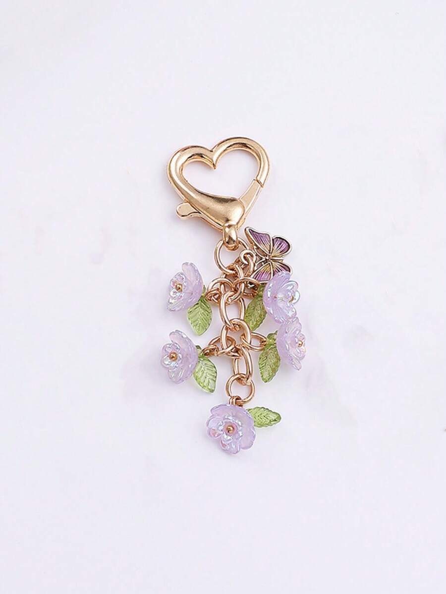 Unisex Japanese Style Cute Lily Flower Keychain