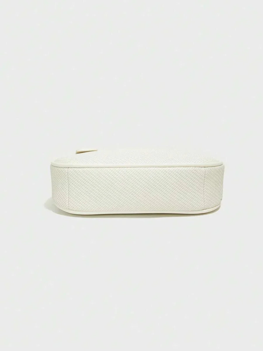 White Ladies' Shoulder Bag Made Of PU Material