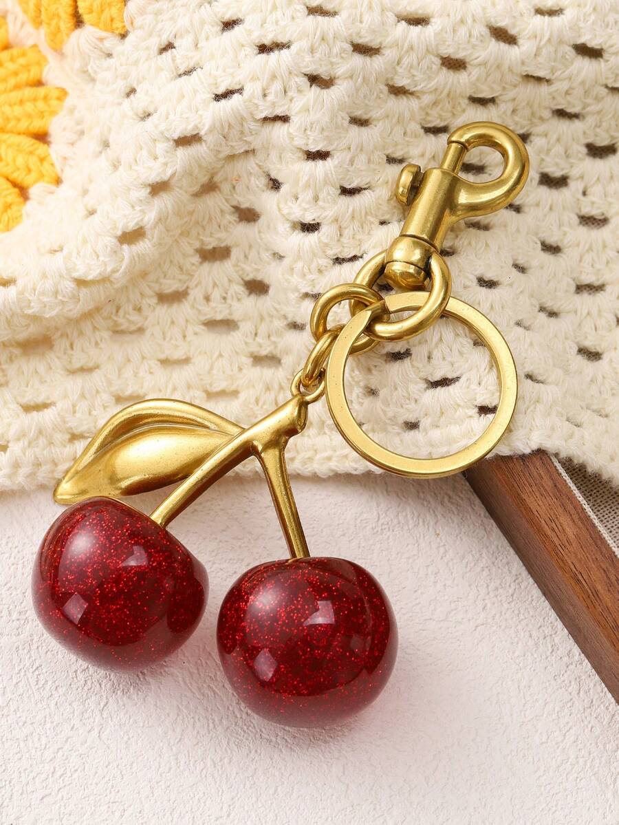 1pc Unique Shiny Cherry Shaped Pendant