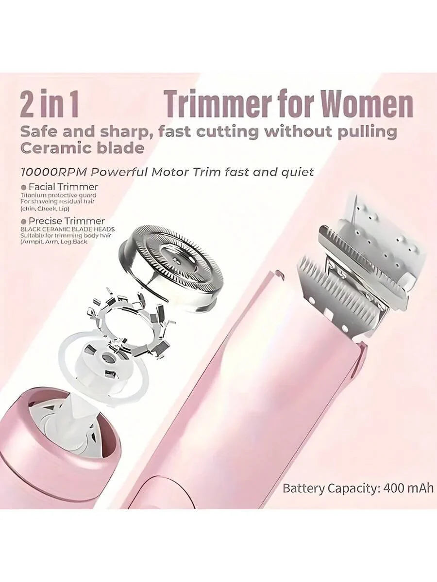 2 In 1 Women Electric Razor & Bikini Trimmer