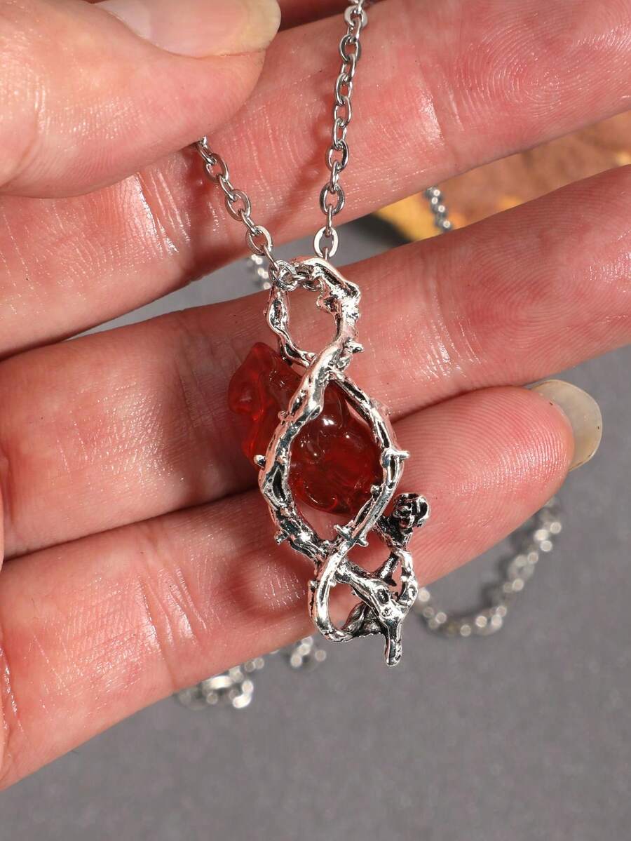 Vintage Gothic Style Rhinestone Cross Necklace