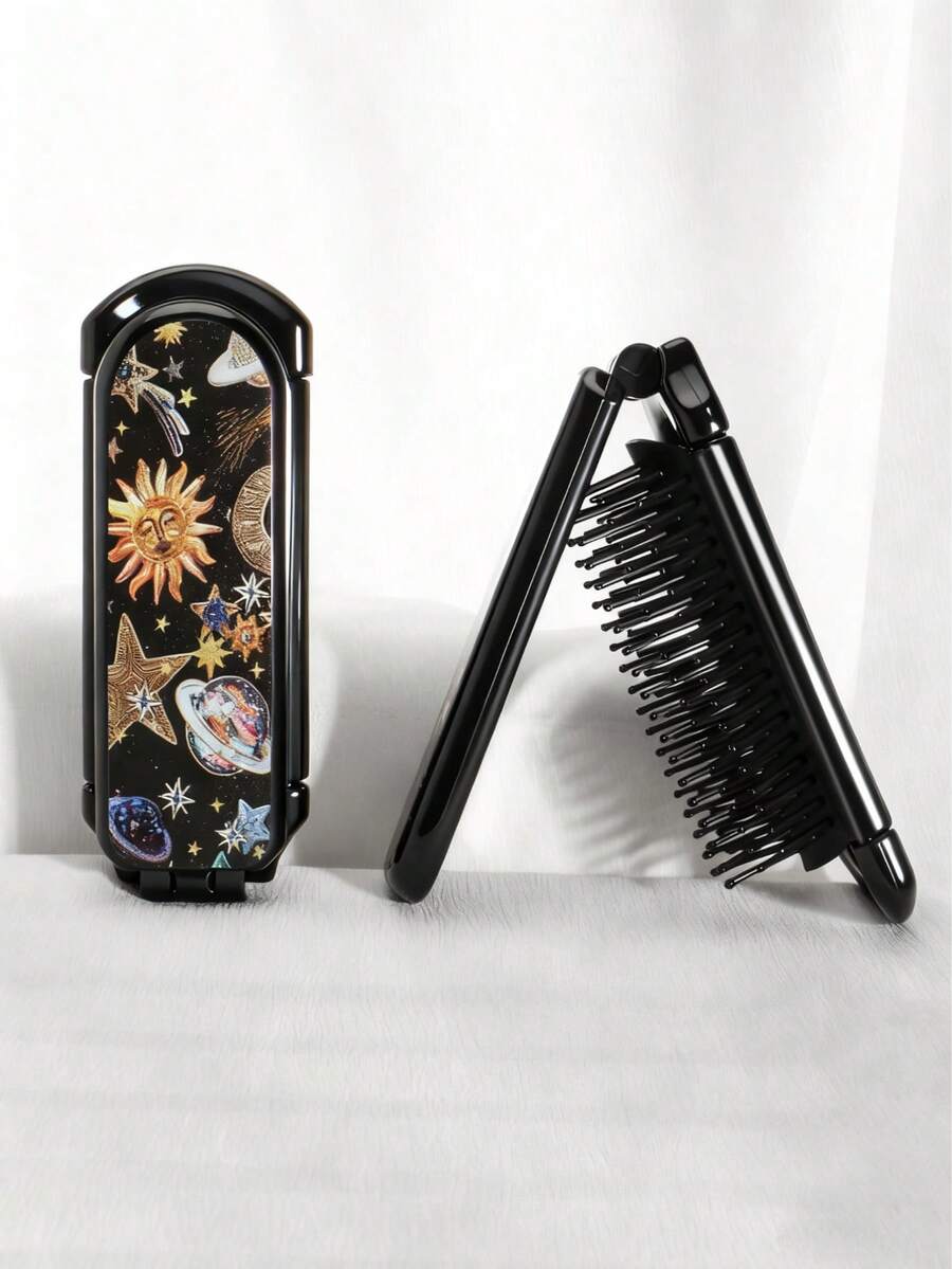 X Milania 1pc Foldable Comb - Cream Color