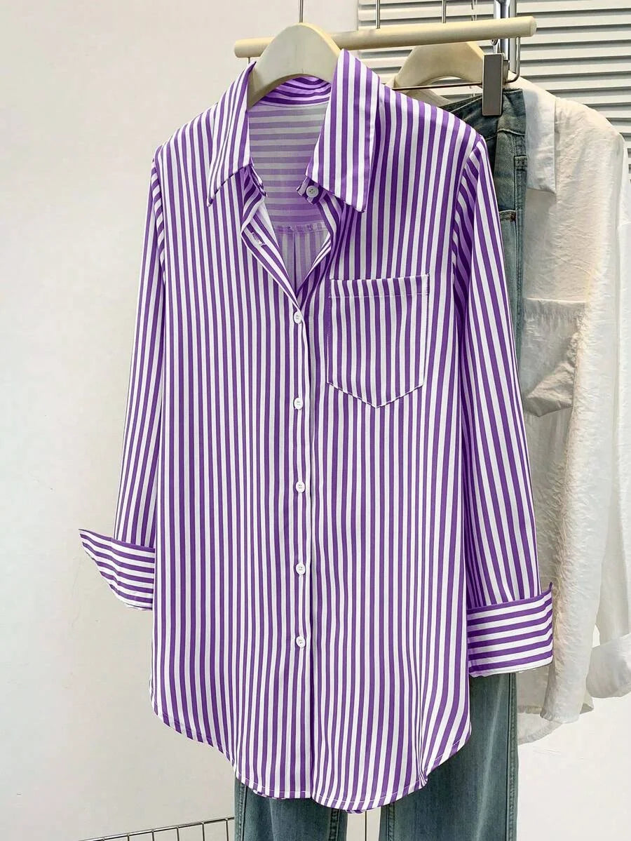 Women’s Striped Long Sleeve Blouse