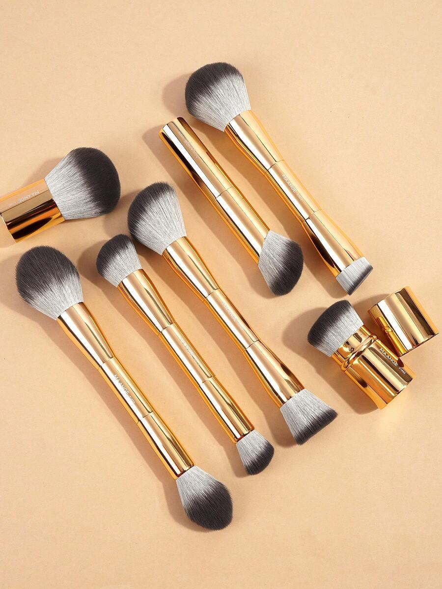 MAANGE Professional Soft Hair Aluminum Tube Makeup Brush Set