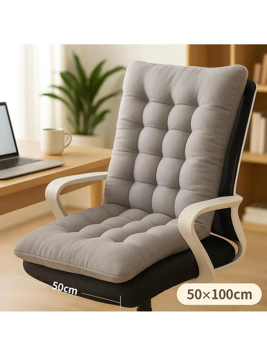 One-Piece Full-Length Office Chair Cushion | Thick, Tufted
