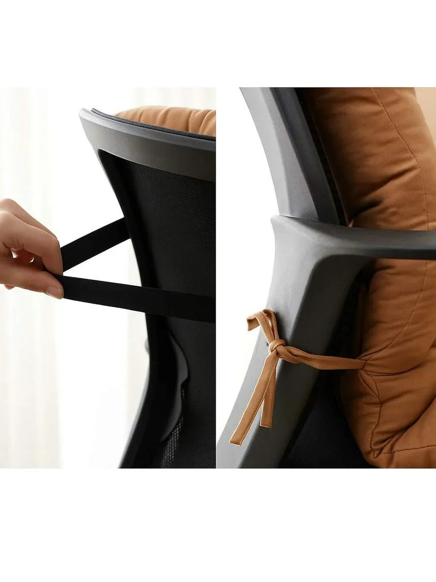 One-Piece Full-Length Office Chair Cushion | Thick, Tufted