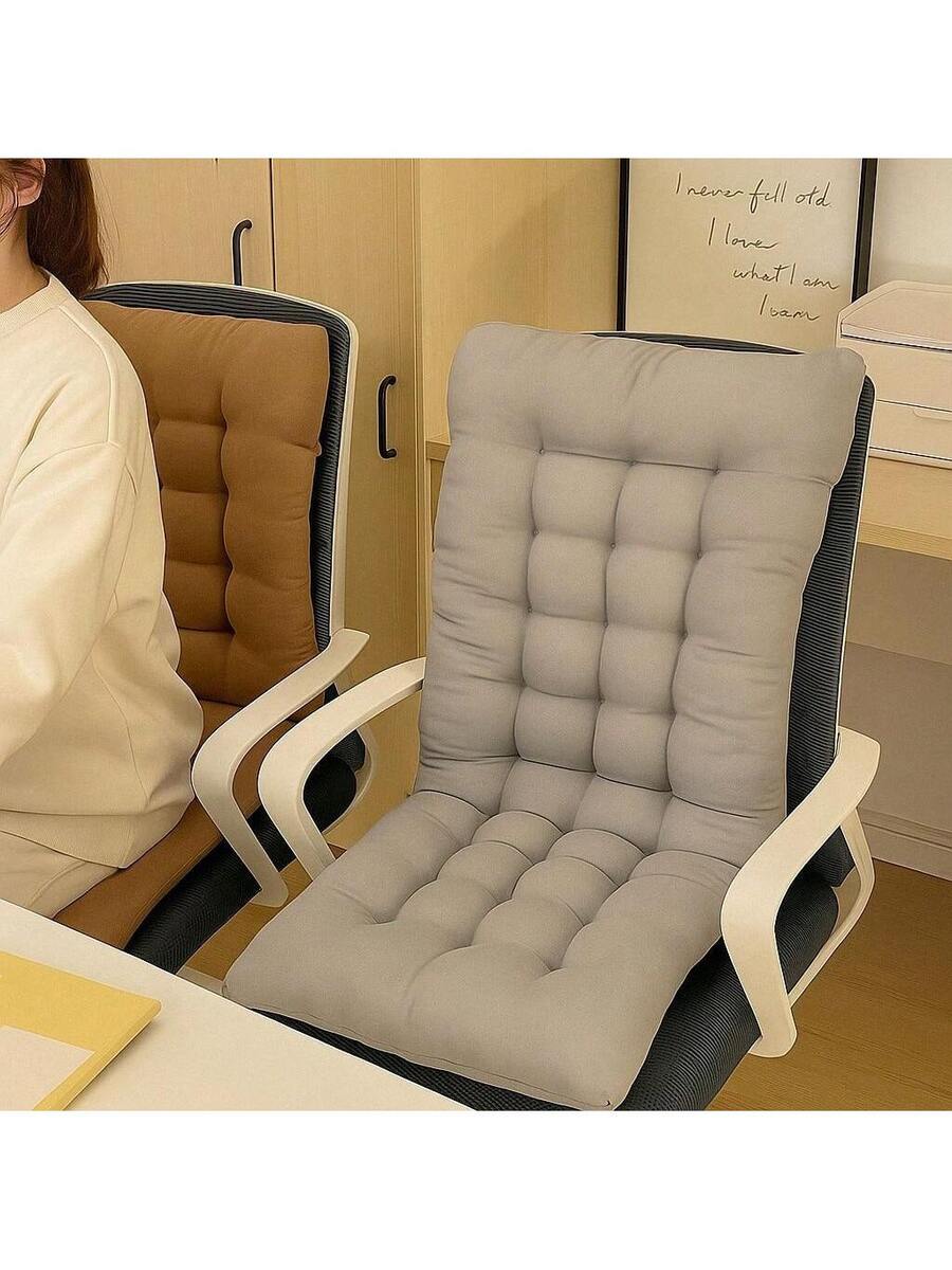 One-Piece Full-Length Office Chair Cushion | Thick, Tufted