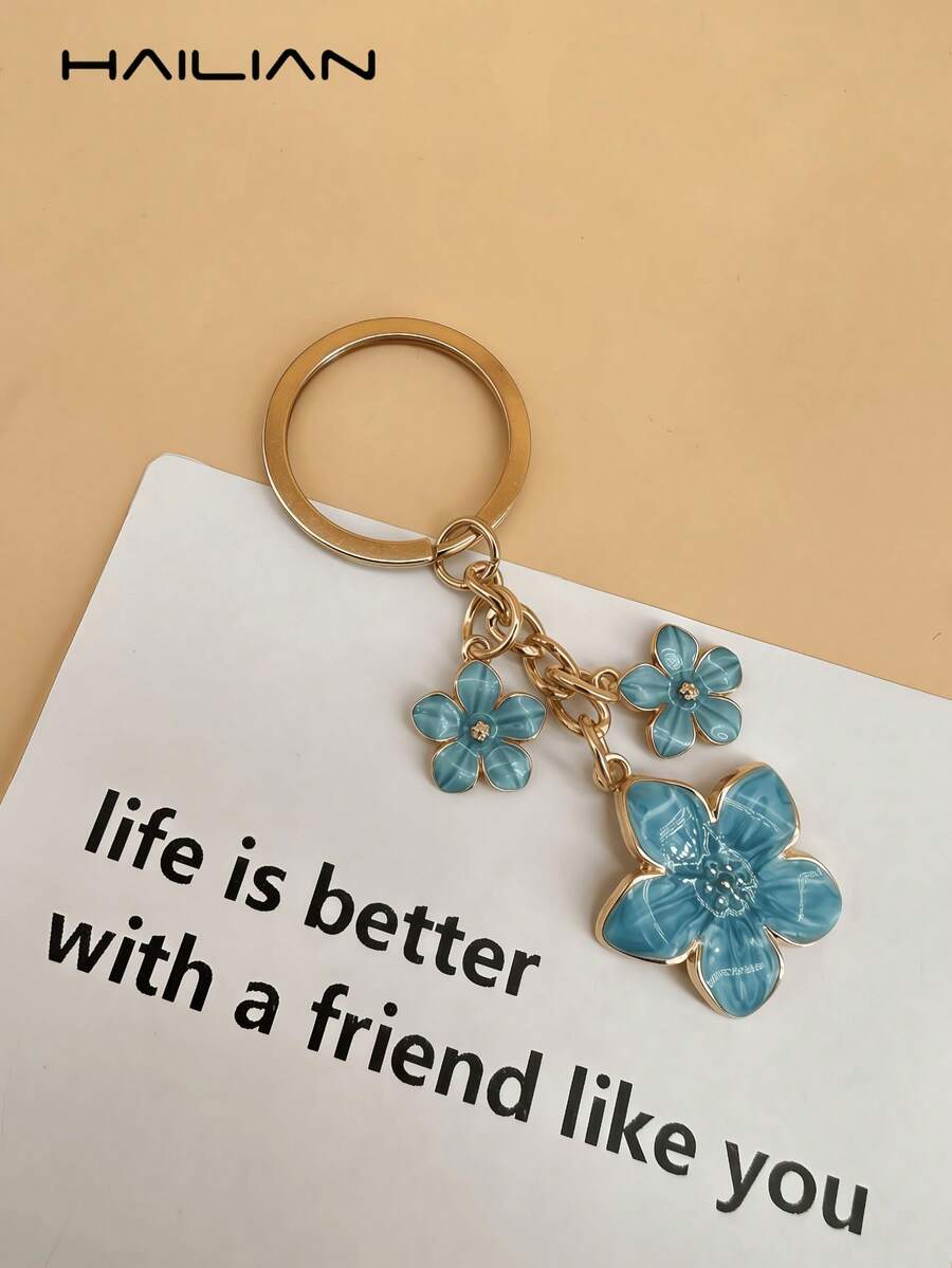 HAILIAN 1pc Sakura Shaped Keychain