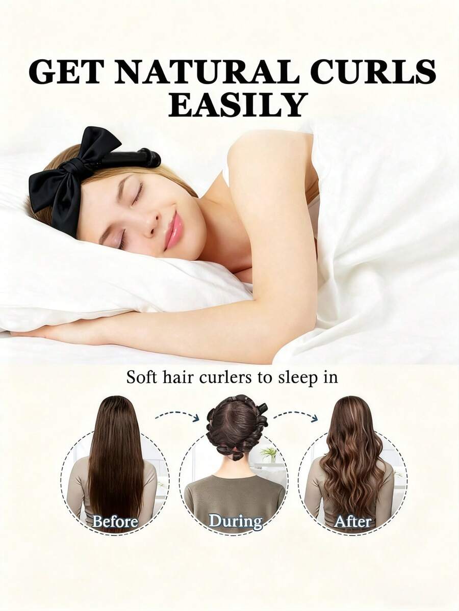 4pcs No-Heat Hair Curlers