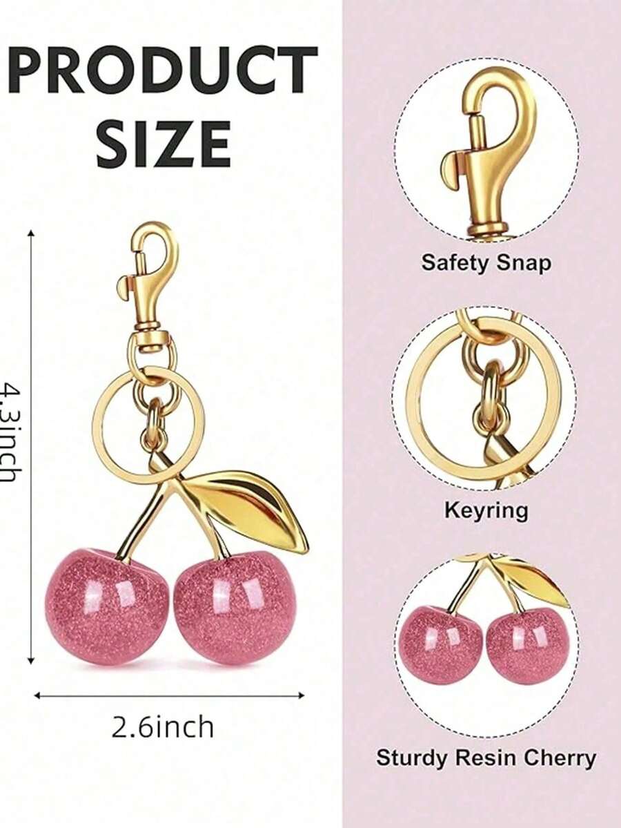 1pc Unique Shiny Cherry Shaped Pendant