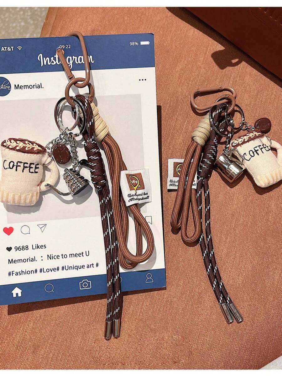Fabric Coffee Bottle Spoon, Leather Heart