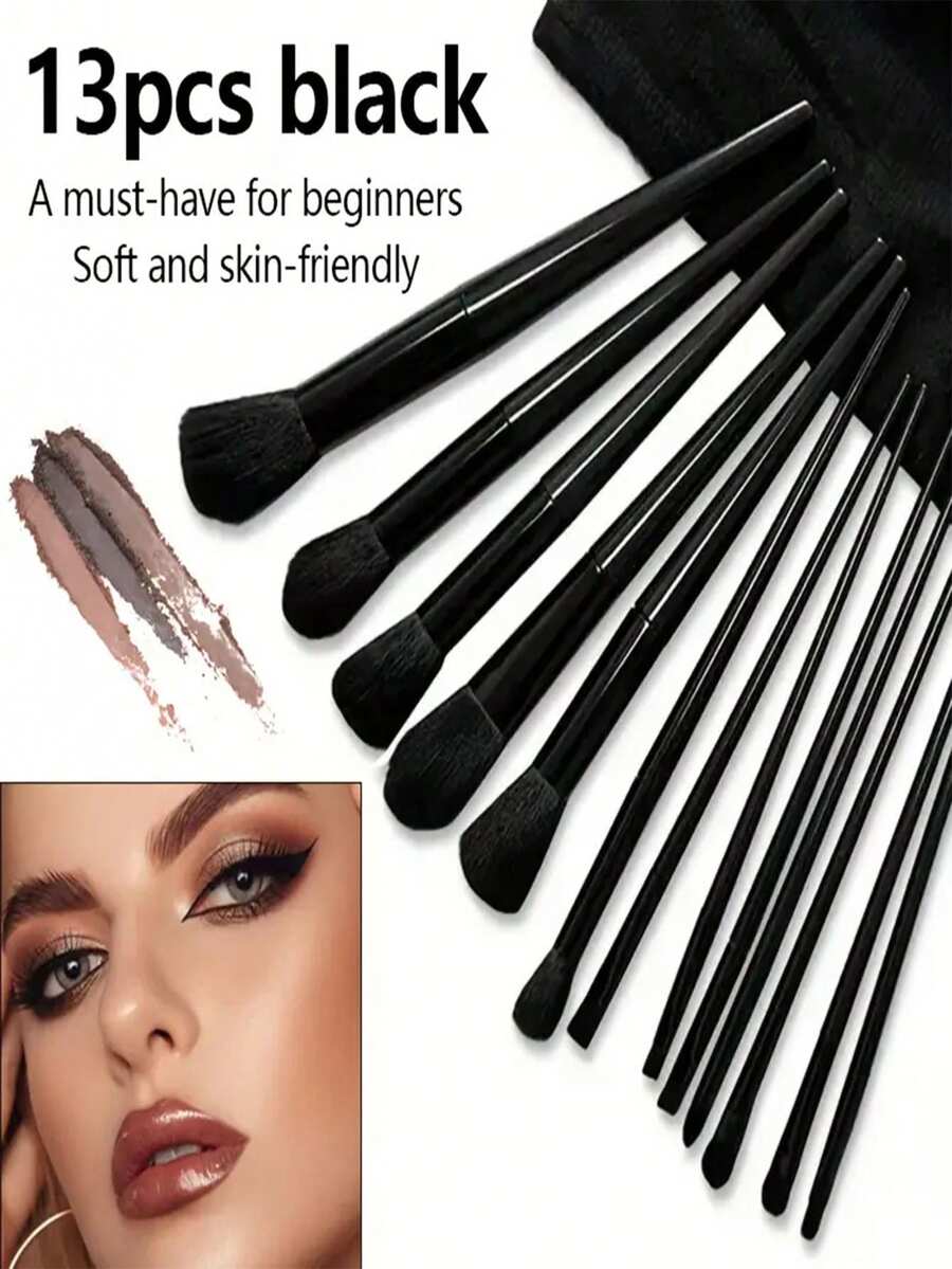 13pcs Professional Makeup Brush Set, Suitable For Foundation