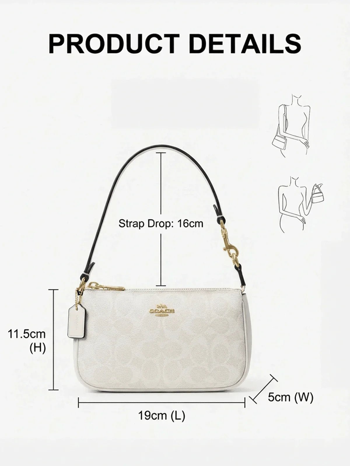 Coach Authentic Nolita 19 Women's Wristlet Crossbody Bag Tan