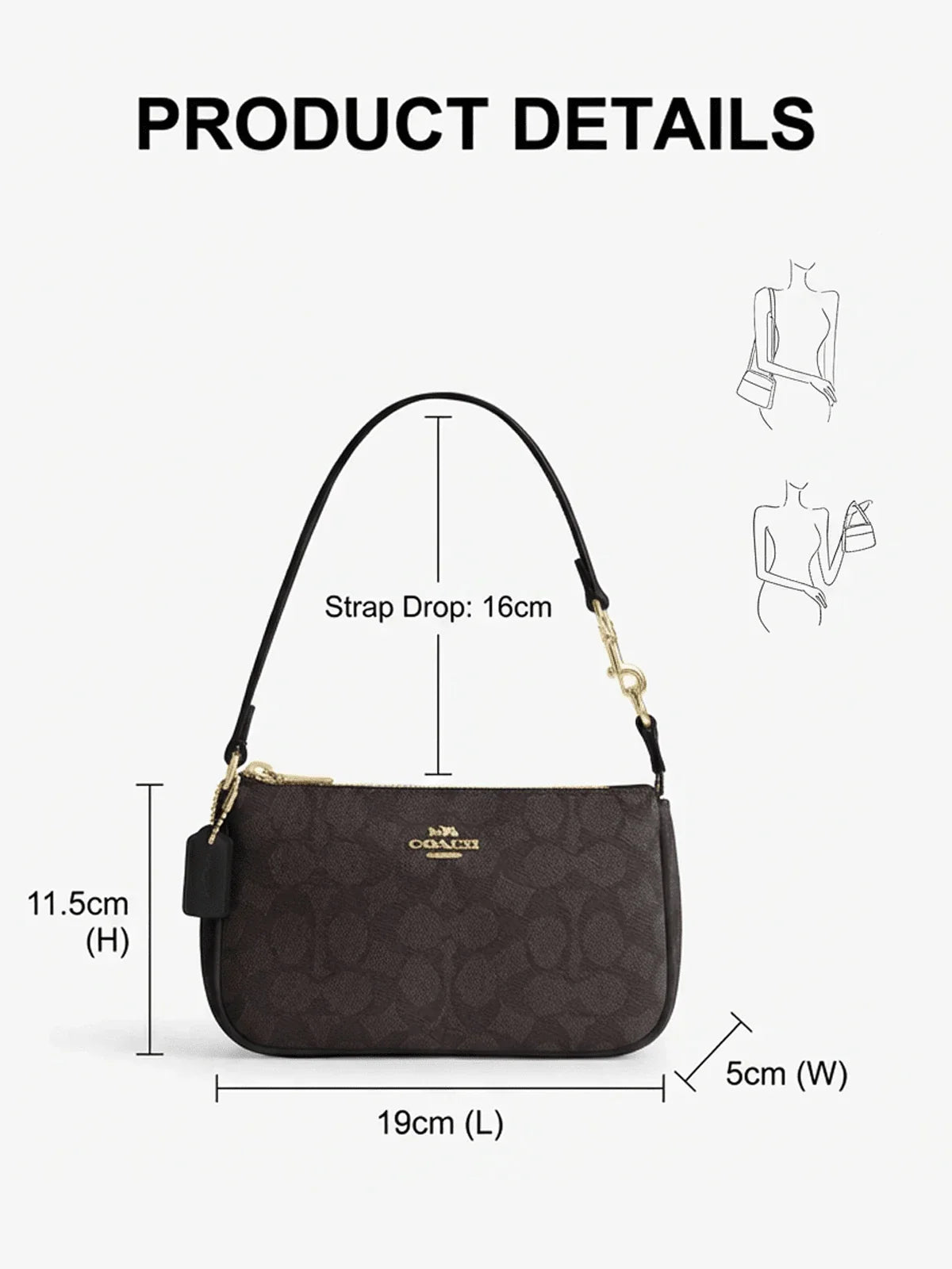 Coach Authentic Nolita 19 Women's Wristlet Crossbody Bag Tan