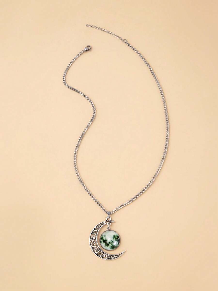 suteyi Moon Pendant Necklace