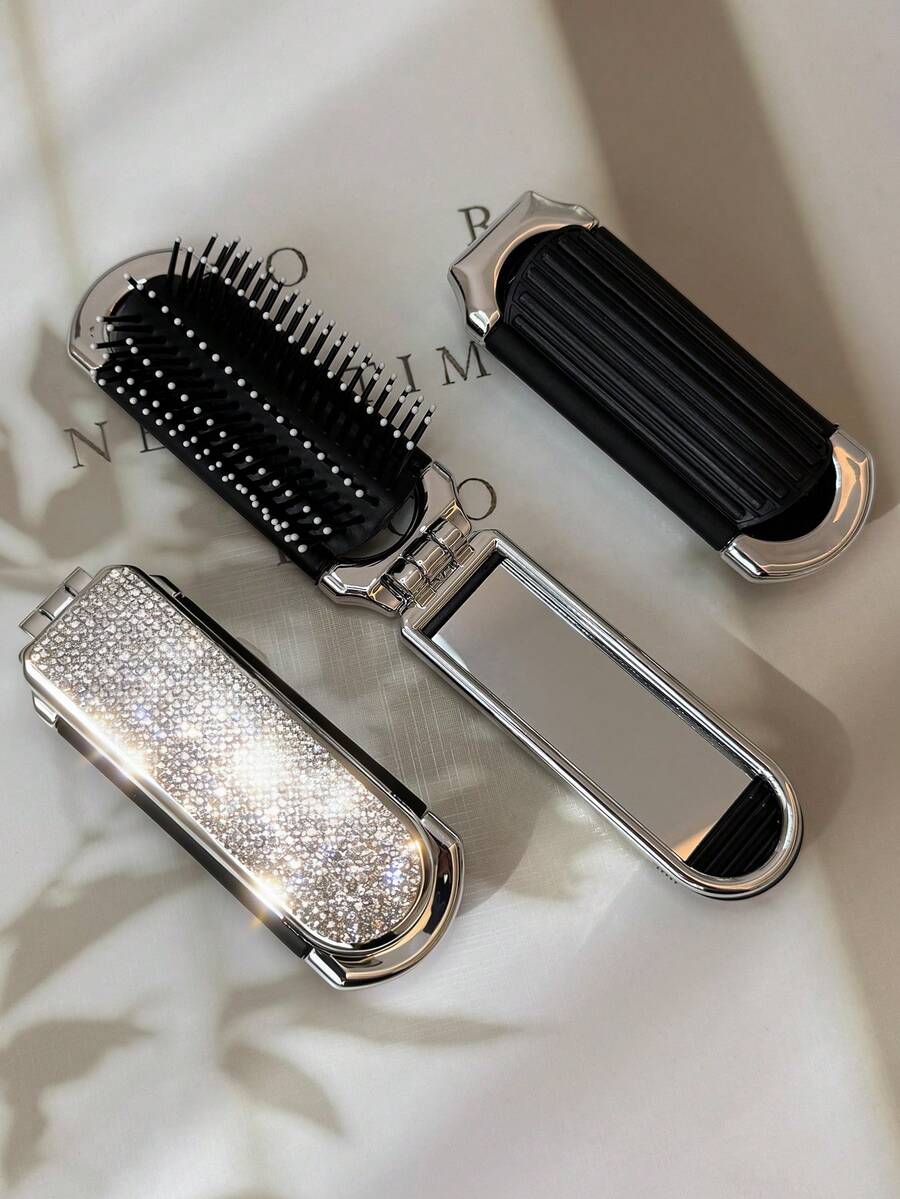 X Milania 1pc Foldable Comb - Cream Color