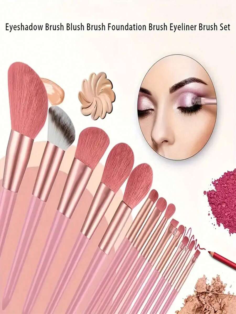 13pcs Professional Makeup Brush Set, Suitable For Foundation