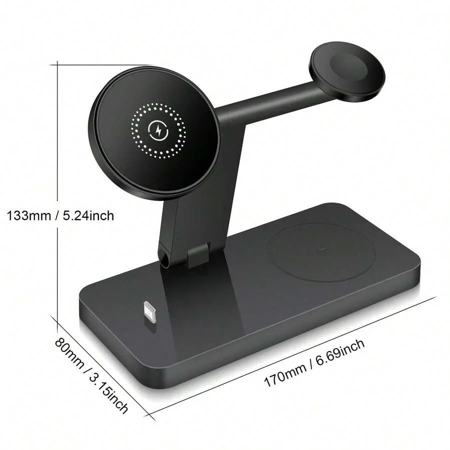 Fast Charging 3-In-1 Wireless Charger 4 In 1 Magnetic Wireless Charger Stand