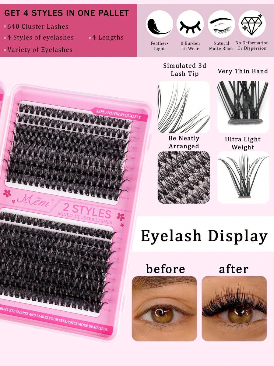 MEM Eyelash Extension Kit, DIY Eyelash Extension Set