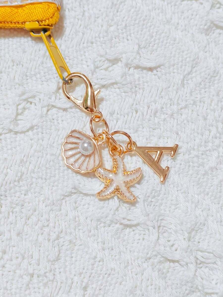 Bohemian Style Gold Letter Keychain