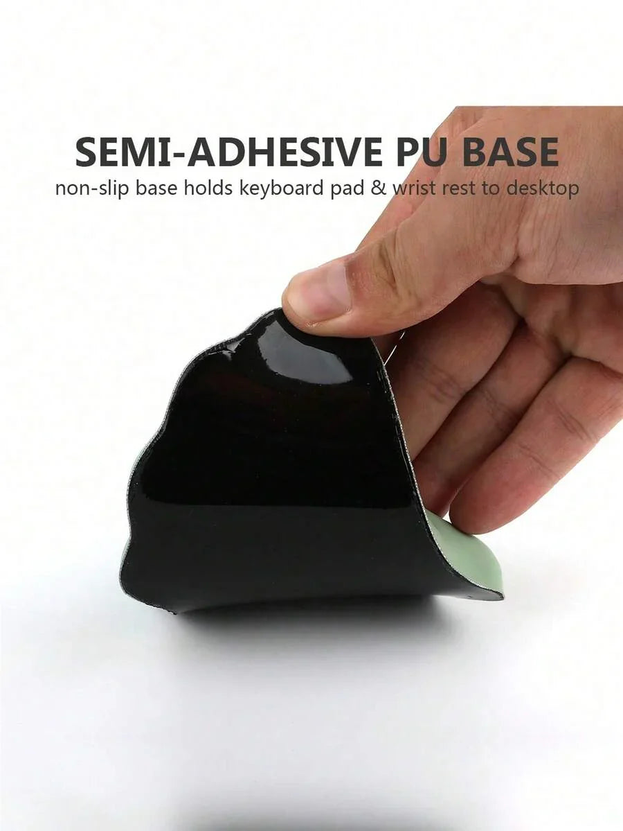 Green Leaf Shaped Keyboard Wrist Rest   Mouse Pad