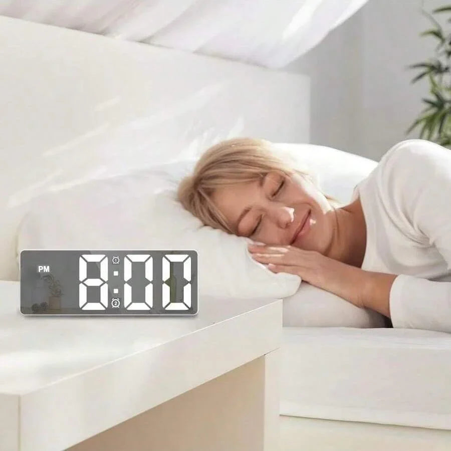 SOKANY 1pc Minimalist Mirror Alarm Clock
