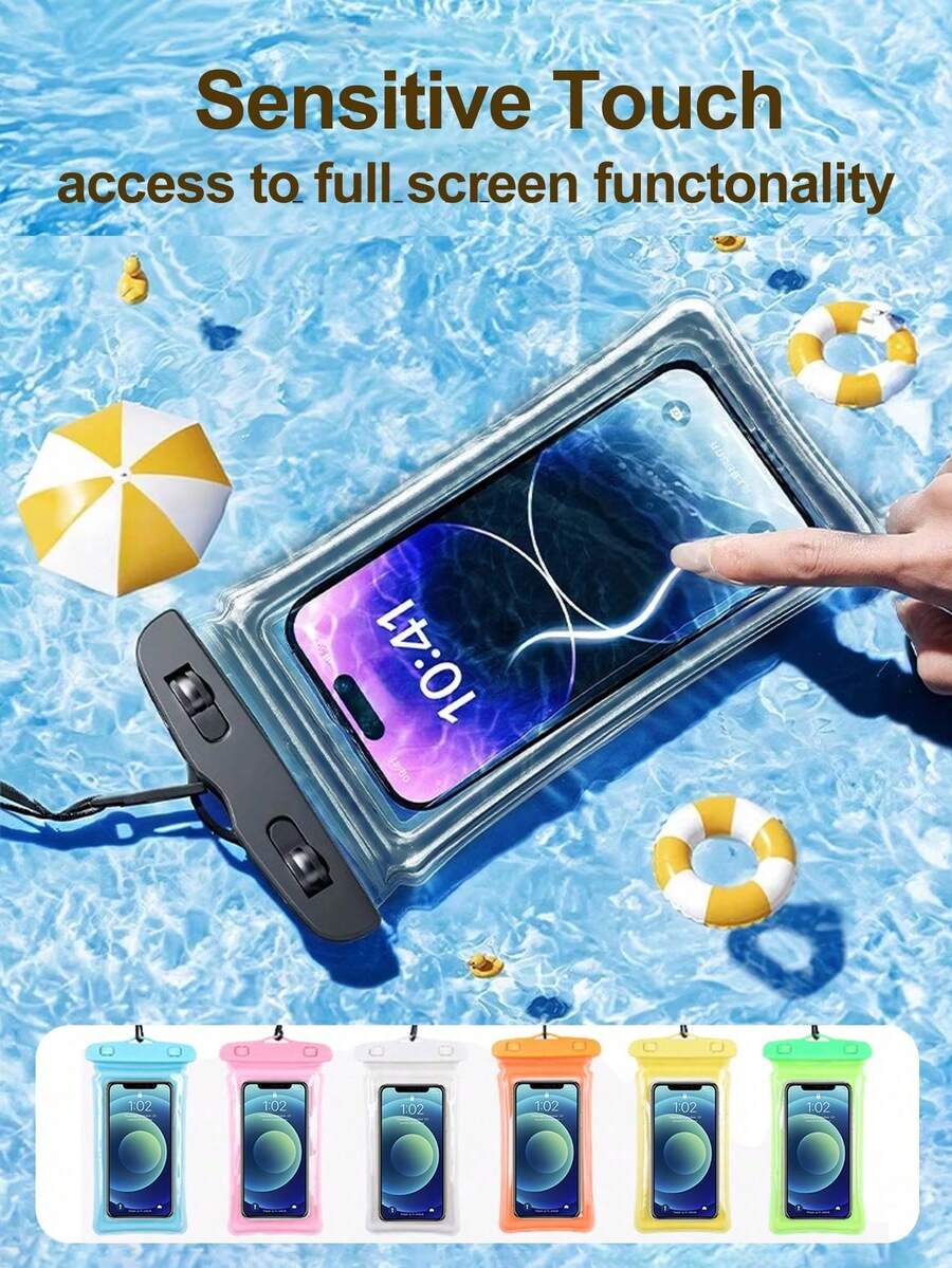 PVC Waterproof Phone Pouch With Lanyard