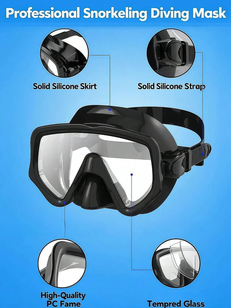1 Set Of 5 Color Options Snorkel Mask   Snorkel Tube